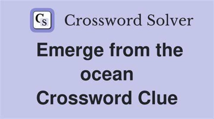 Emerge from the ocean, say Crossword Clue