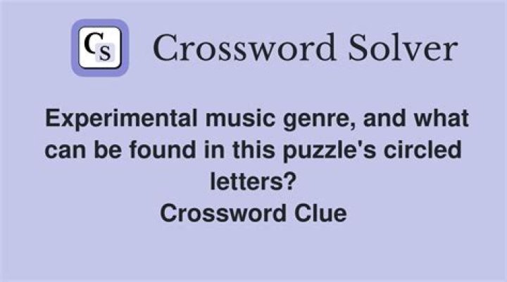 Experimental nonmelodic genre Crossword Clue
