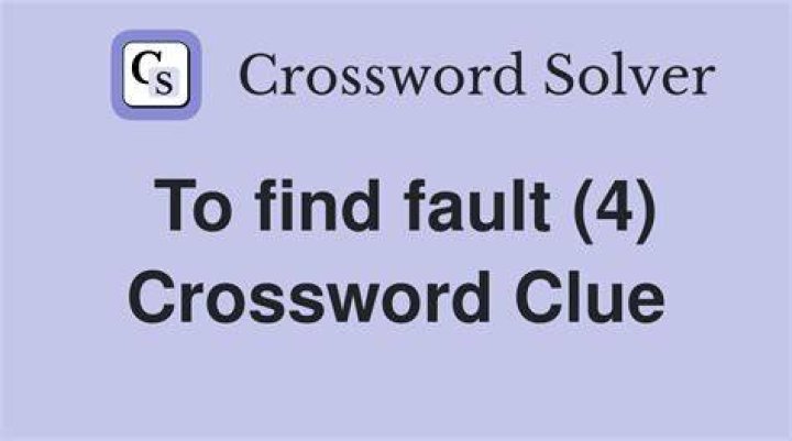 Fault-finds to a fault Crossword Clue