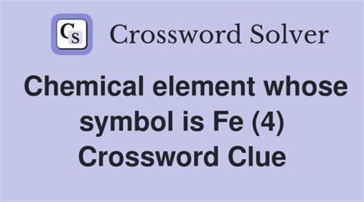 Fe, chemically Crossword Clue