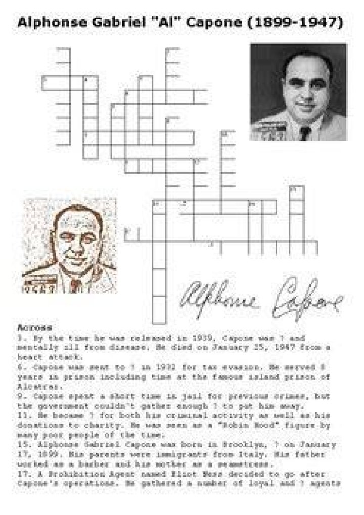 Fed. agency that helped take down Al Capone Crossword Clue
