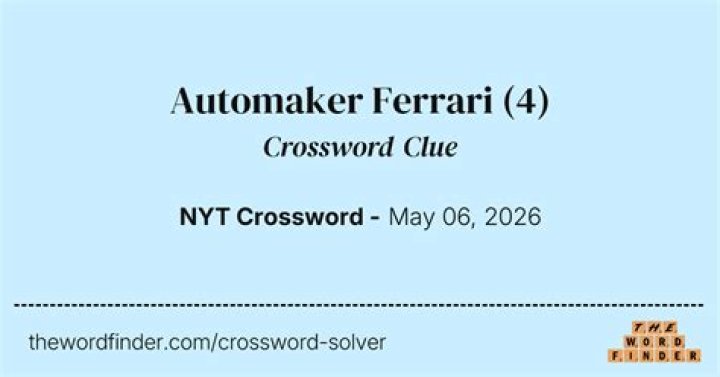 Ferrari of automotive fame Crossword Clue
