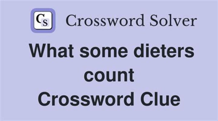 Fig. watched by some dieters Crossword Clue