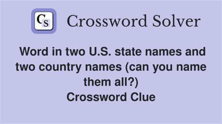 Finish of three U.S. state names Crossword Clue