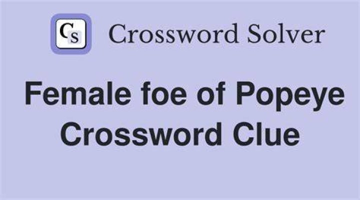 Foe of Popeye Crossword Clue