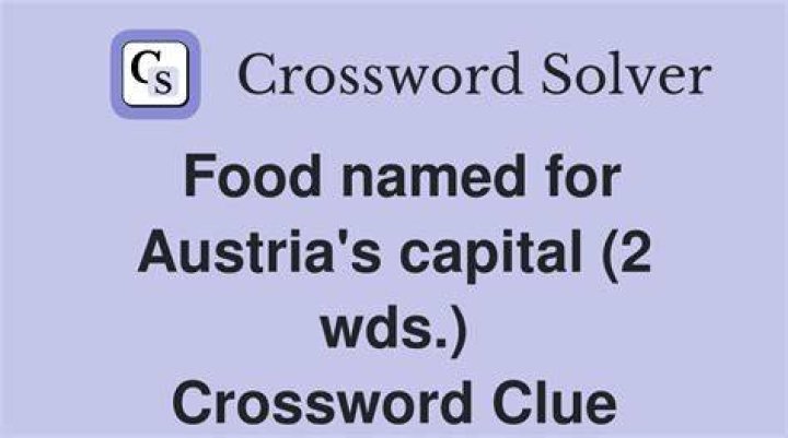 Food named for a world capital (but pronounced differently) Crossword Clue