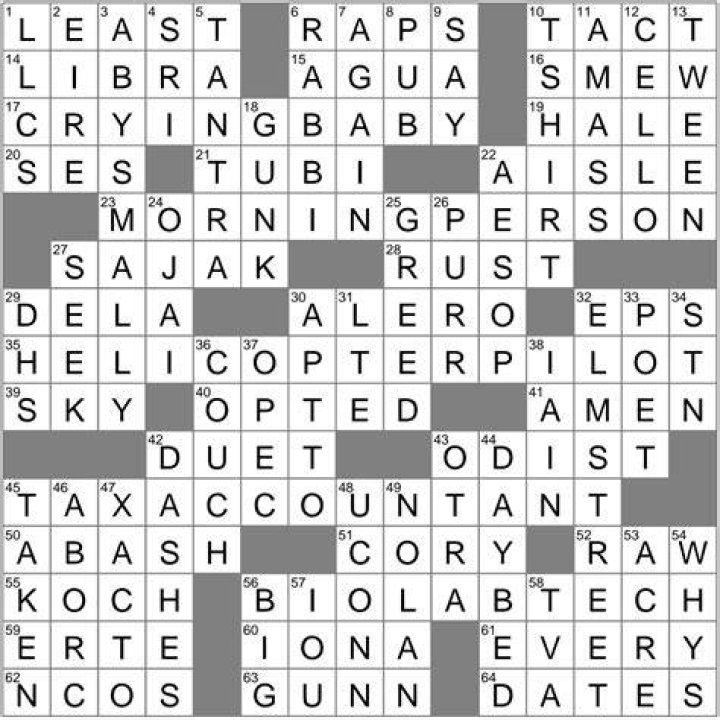 For Crossword Clue