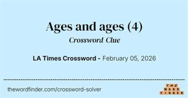 For the ages Crossword Clue
