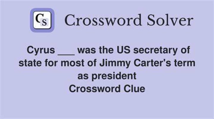 Former secretary of state Cyrus Crossword Clue