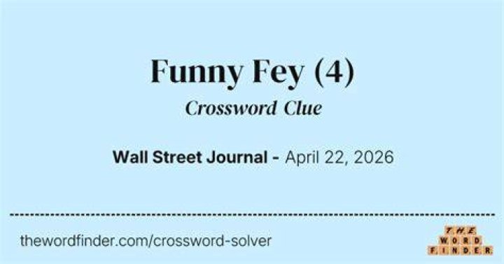Funny Tina Crossword Clue