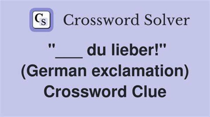 German exclamation Crossword Clue