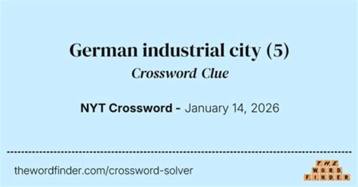 German industrial region Crossword Clue