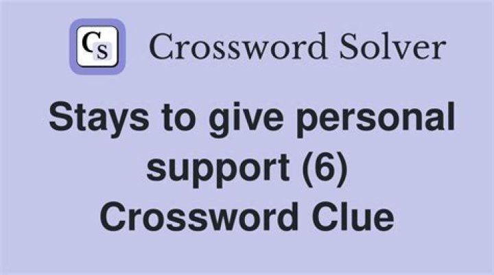 Give support to Crossword Clue