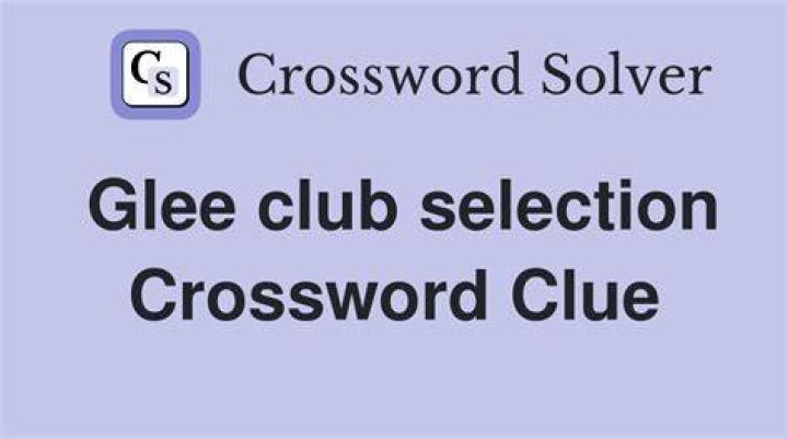 Glee club member Crossword Clue