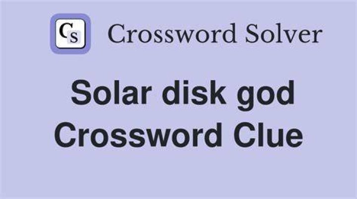 Goddess pictured with a solar disk above her Crossword Clue