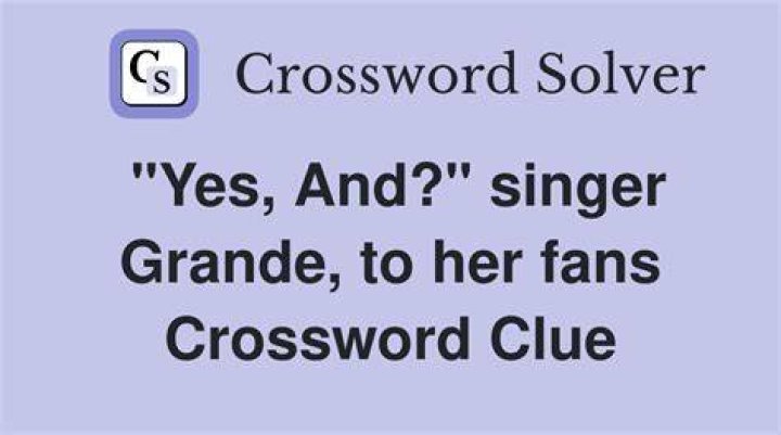 Grande of “The Voice,” to fans Crossword Clue