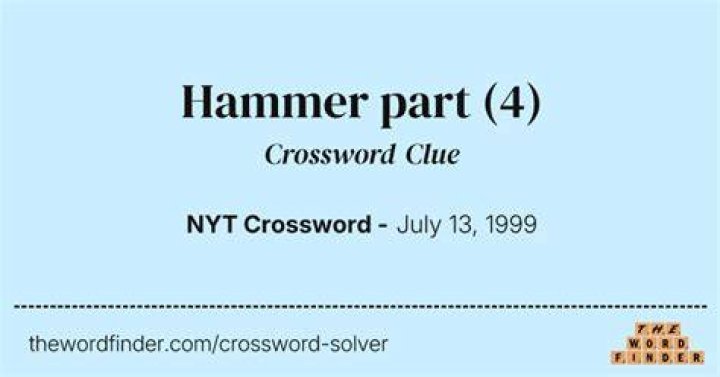 Hammer part Crossword Clue