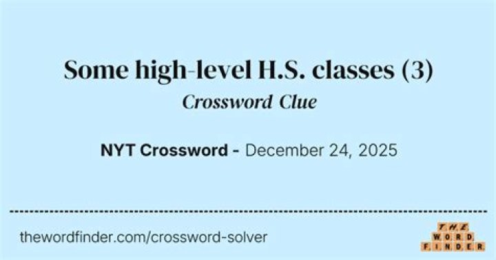 High-level classes Crossword Clue