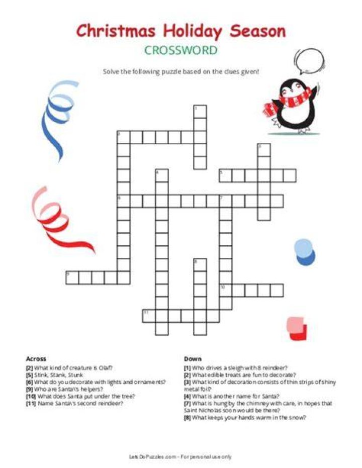Holiday season feeling Crossword Clue