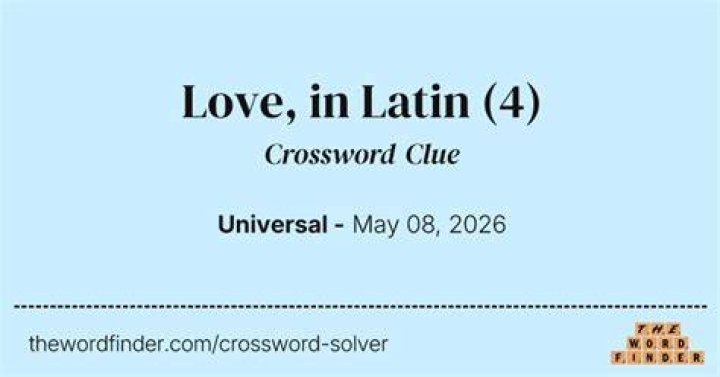 “I love,” to a Latin lover Crossword Clue