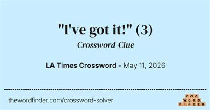 “I’ve got this!” Crossword Clue
