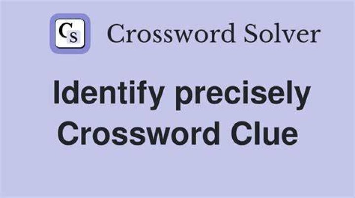 Identify Crossword Clue