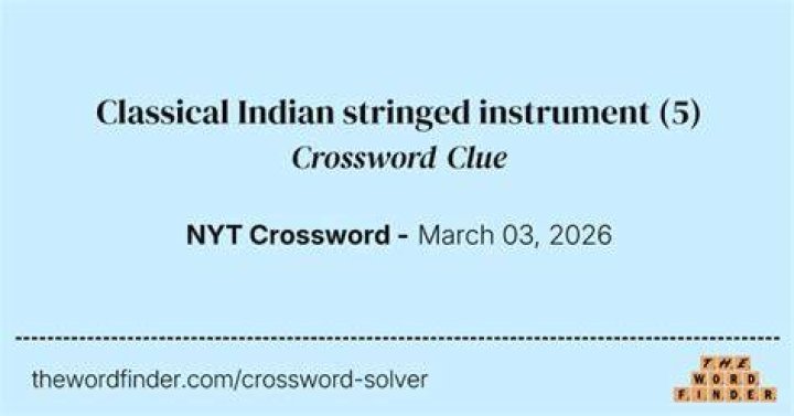 Indian stringed instrument Crossword Clue