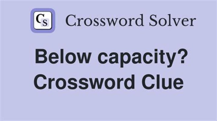 Inn capacity Crossword Clue