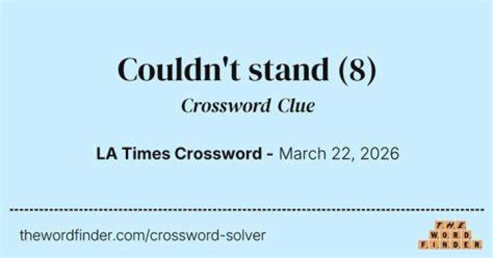 Isn’t able to stand Crossword Clue