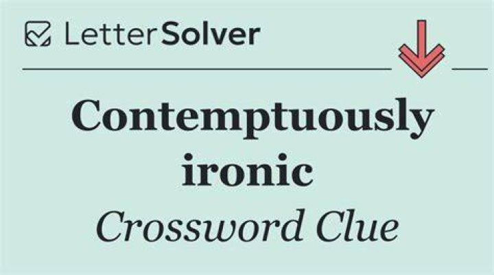 “___ it ironic?” Crossword Clue