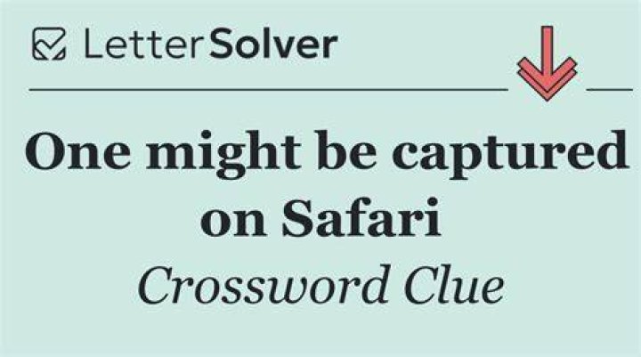 It might be captured on a safari Crossword Clue