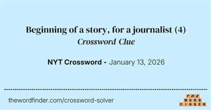 It’s just the beginning of the story Crossword Clue