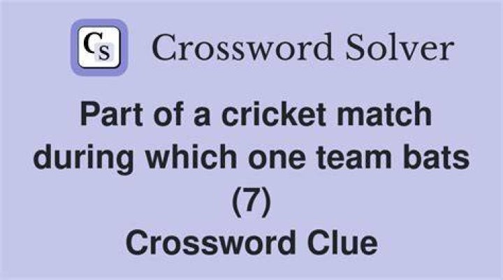 It’s worth one point in cricket Crossword Clue