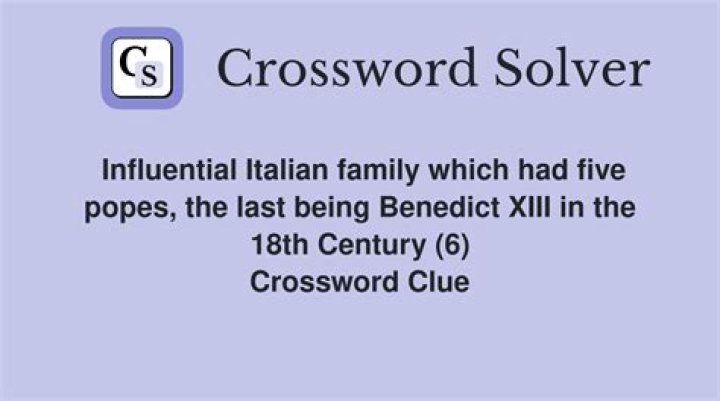Italian name of six popes Crossword Clue
