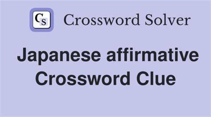 Japanese affirmative Crossword Clue