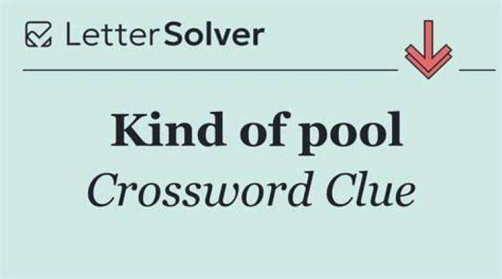 Kind of pool Crossword Clue