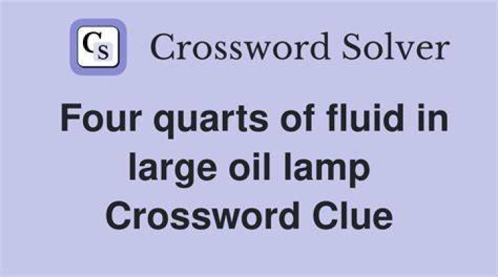 Lamp oil Crossword Clue