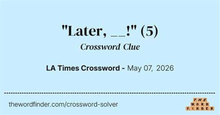Later on, when appropriate Crossword Clue