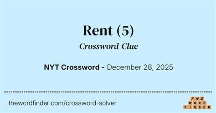 Lead role in “Rent” Crossword Clue