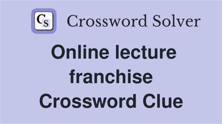 Lecture alternative Crossword Clue