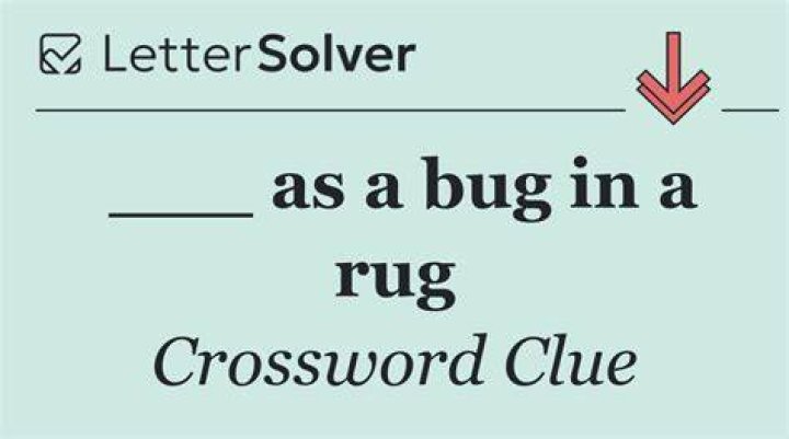 Like a bug in a rug Crossword Clue