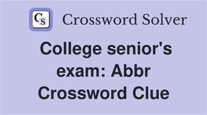 Like a senior year Crossword Clue