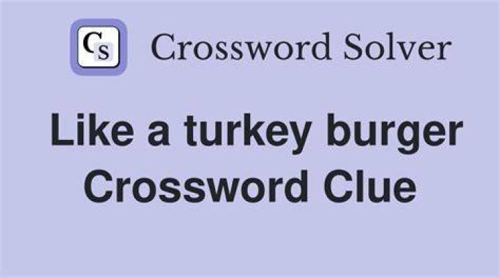 Like some salmon and turkey Crossword Clue