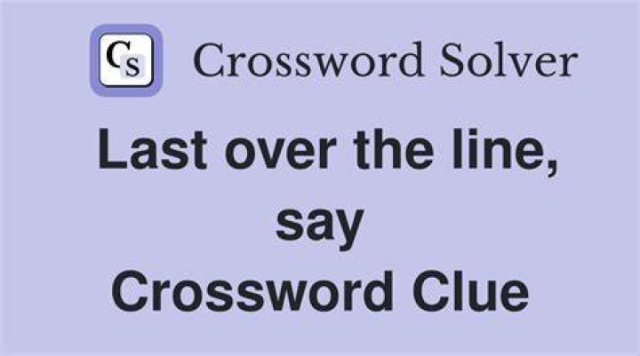 Like the last in a line Crossword Clue