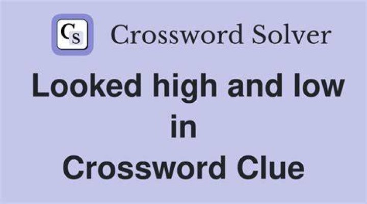 Looked high and low Crossword Clue