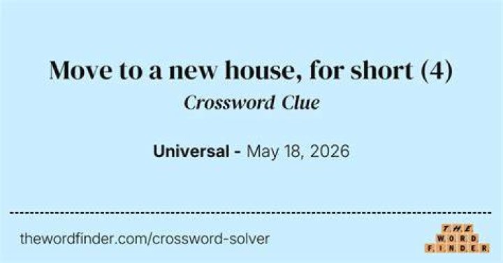 Major move, for short Crossword Clue