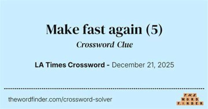 Make fast Crossword Clue