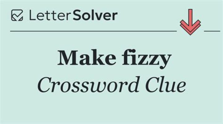 Make fizzy, in a way Crossword Clue