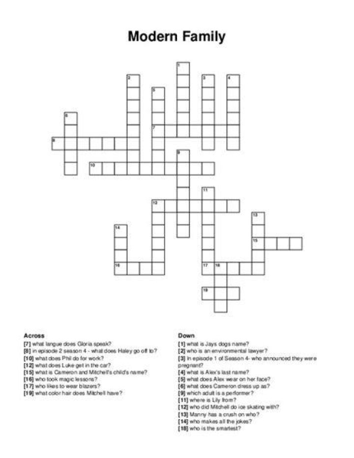 Middle child on ABC’s “Modern Family” Crossword Clue
