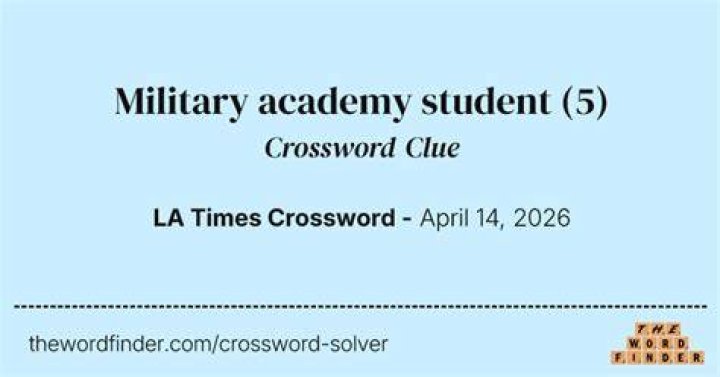 Military academy freshman Crossword Clue